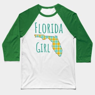 Florida Girl Plaid Baseball T-Shirt